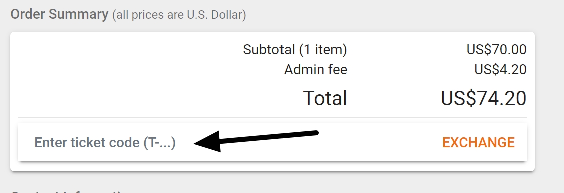 How do I exchange or upgrade my ticket?